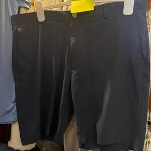 Peter Millar Dark Blue Flat Front Shorts